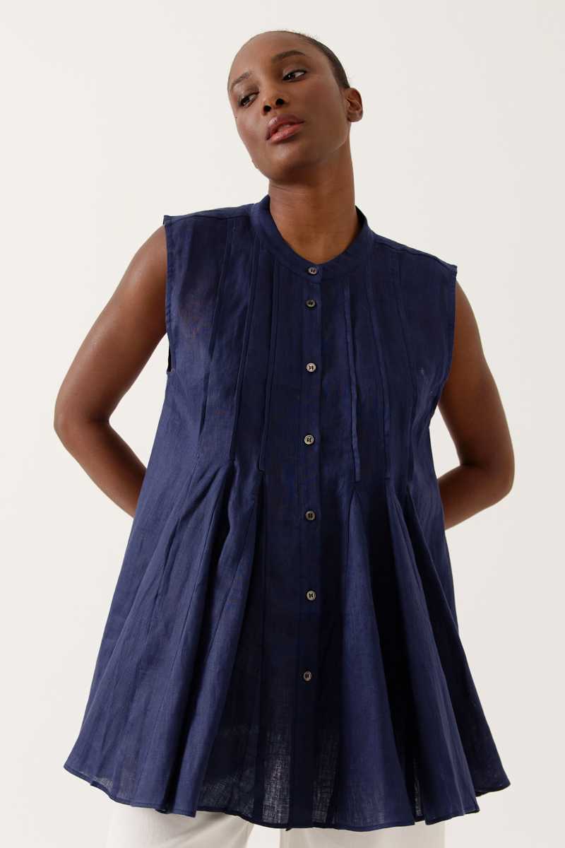 BLUSA SAPHINA COLOR AZUL MARINO 2